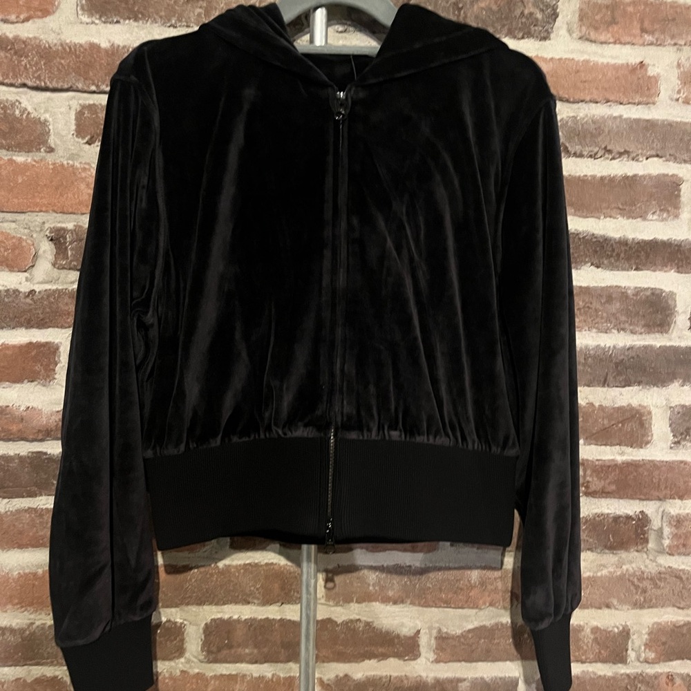 NWT Sweaty Betty Retake Velour Zip Through Jacket Black Size Small - Picture 3 of 15
